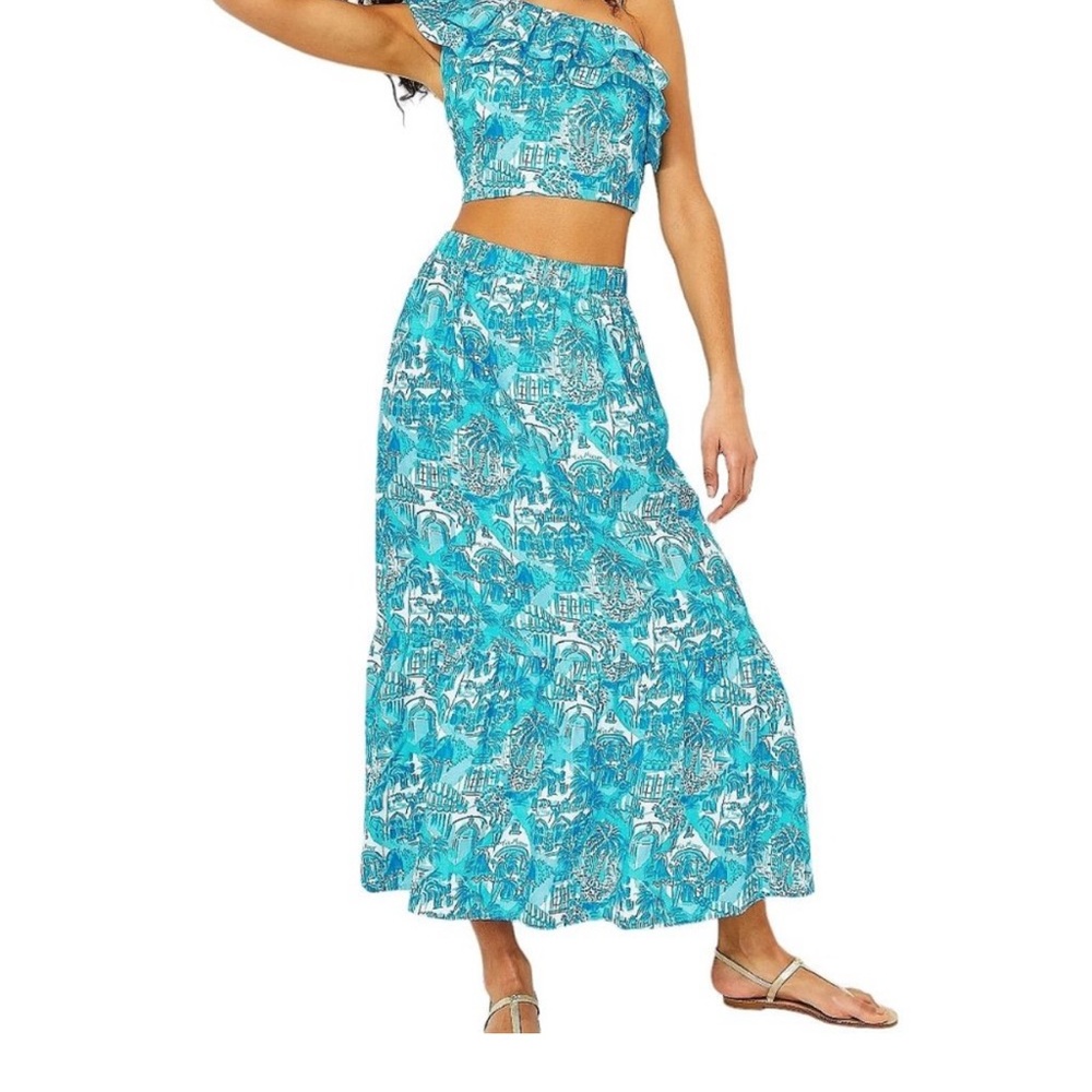 Lilly Pulitzer Amalfi Blue Kasida Ruffle Set